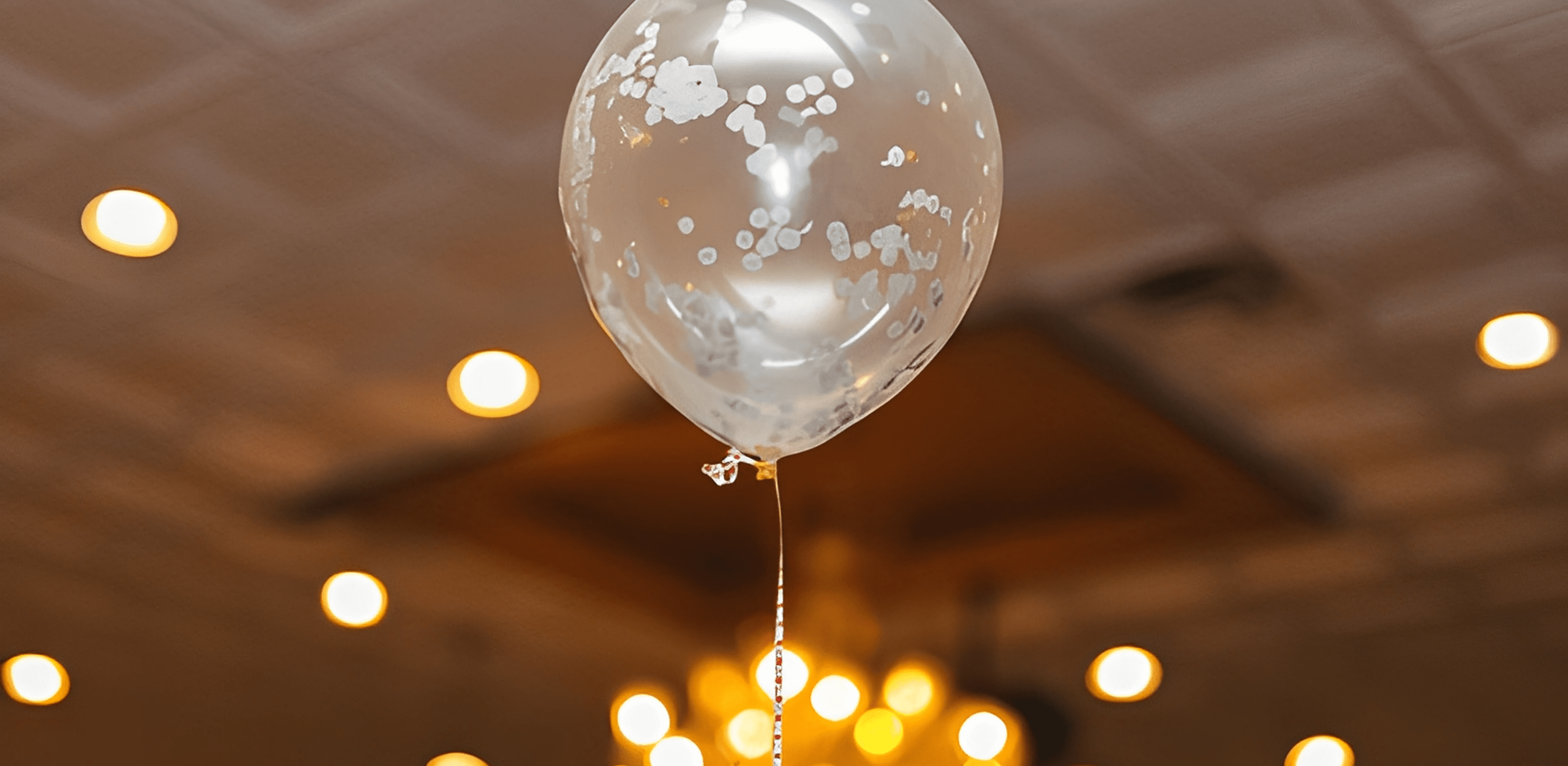 Transparent balloon with confetti