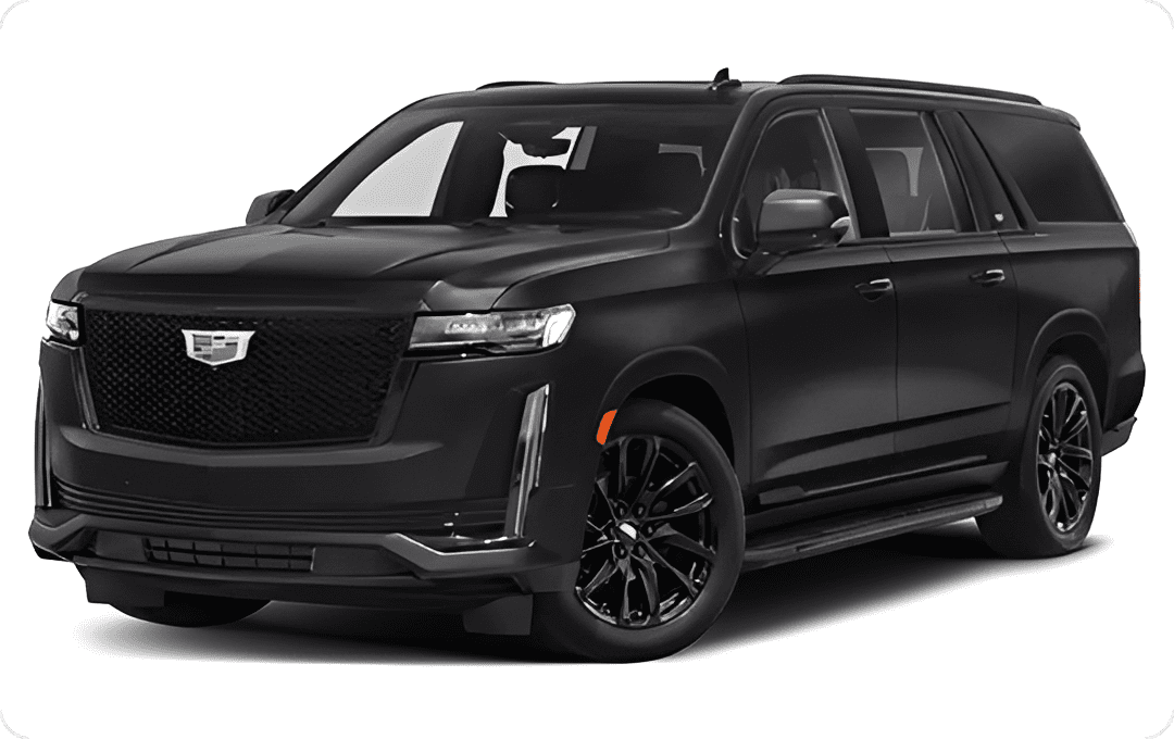 Sleek black SUV front-side view