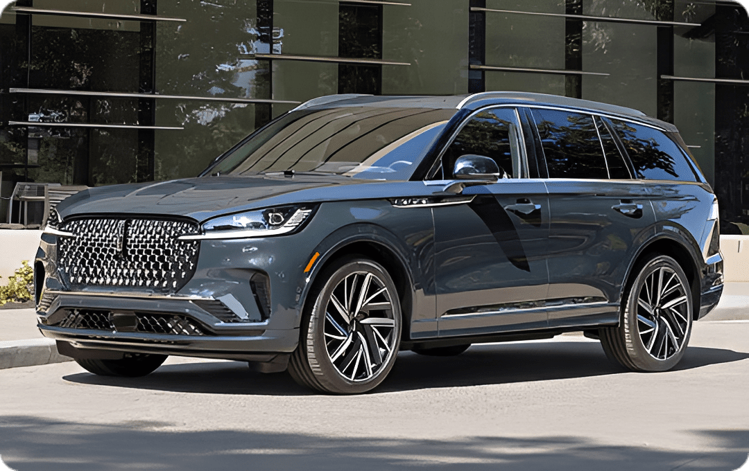 Sleek blue SUV with modern design